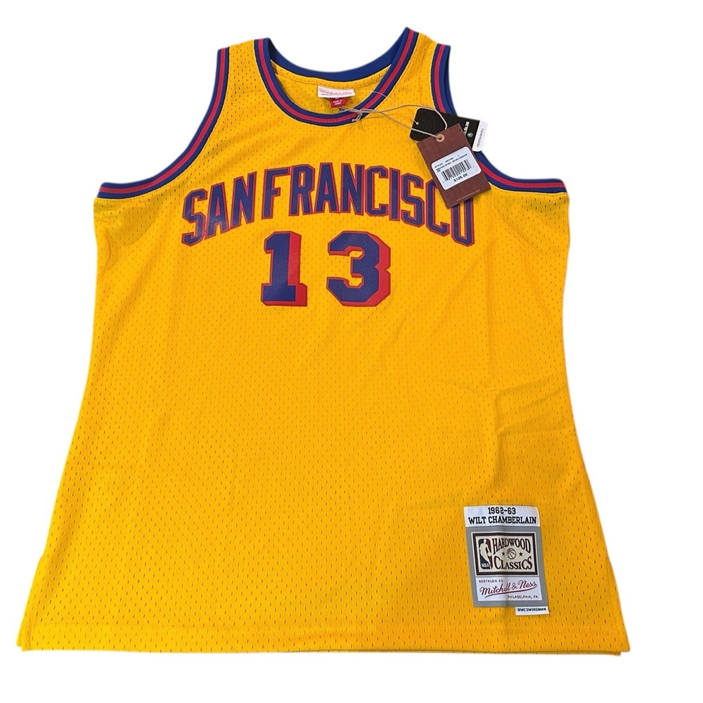 MITCHELL & NESS WILT CHAMBERLAIN L GOLDEN STATE WARRIORS $135 NWT SWINGMAN HWC